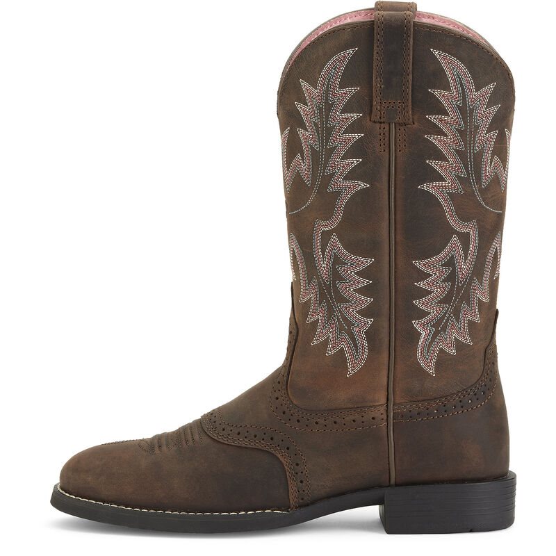 Ariat Heritage Stockman Koyu Kahverengi Western Csizma Bayan (33200-329)